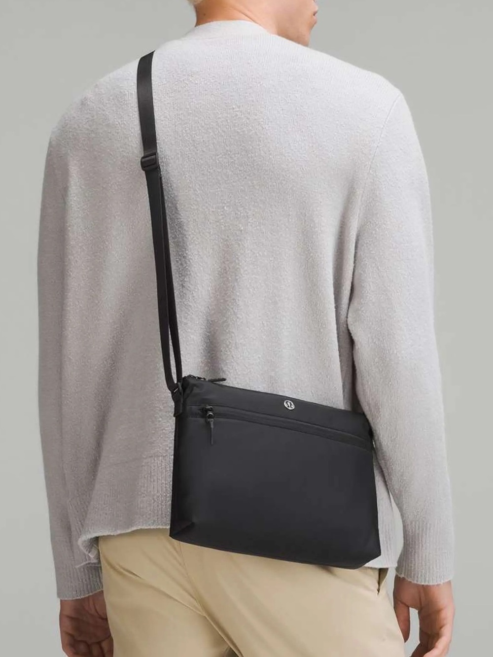 Lululemon | Athletica Crossbody Bag in Black Nylon w/ Logo
